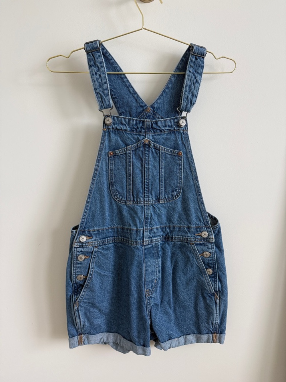 Classic Blue Denim Short Overalls